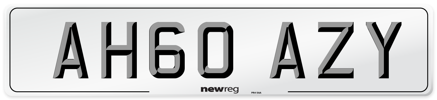 AH60 AZY Number Plate from New Reg